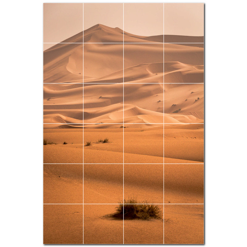 Murale décorative en céramique satinée 6 po x 6 po Desert Photo