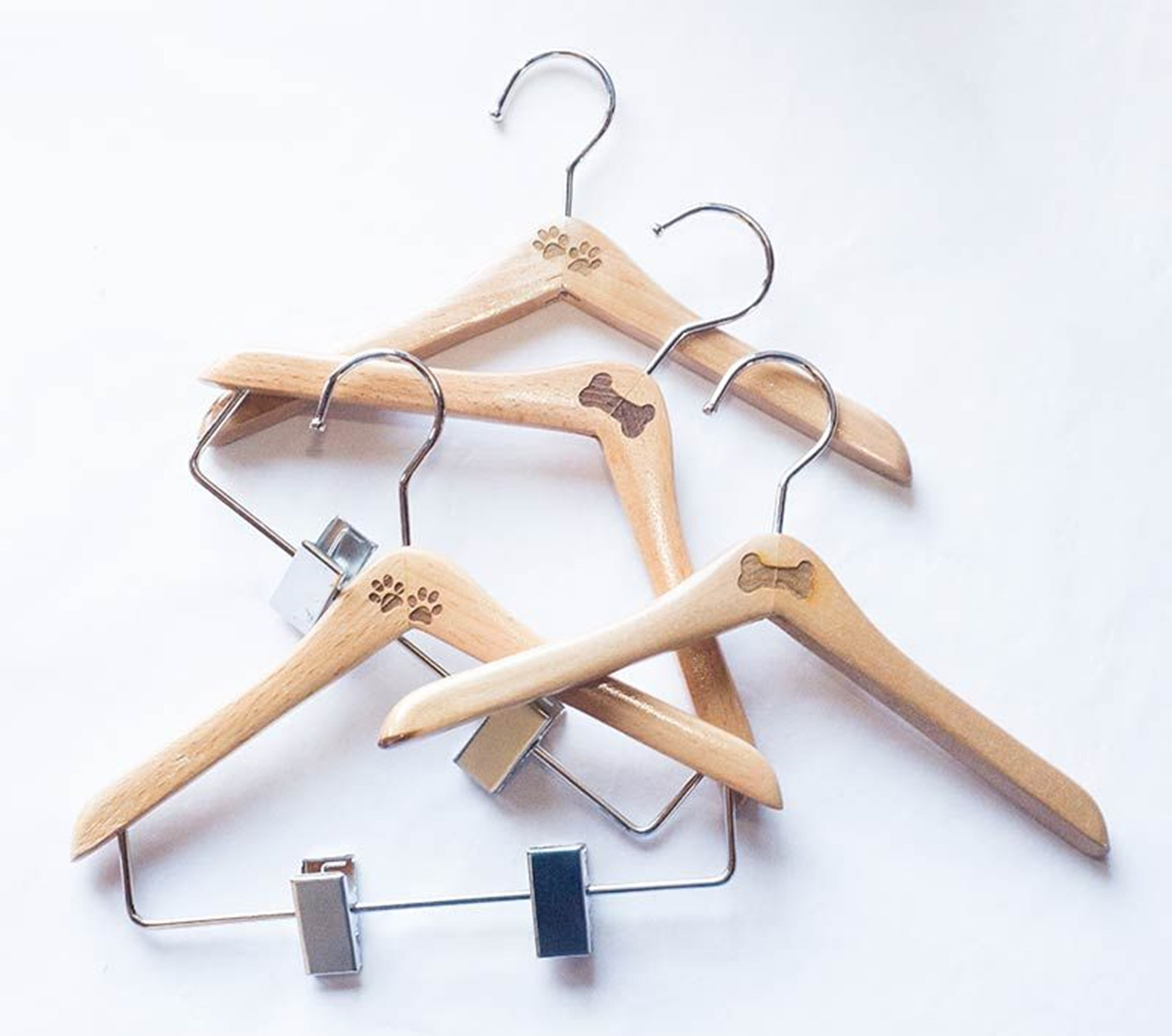 Wooden Hangers - Natural Wood Durable Heavy Duty Coat Hangers (Set of 30) Rebrilliant