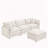 3-Seater Comfy Cloud Couches with Movable Ottoman-1405754265