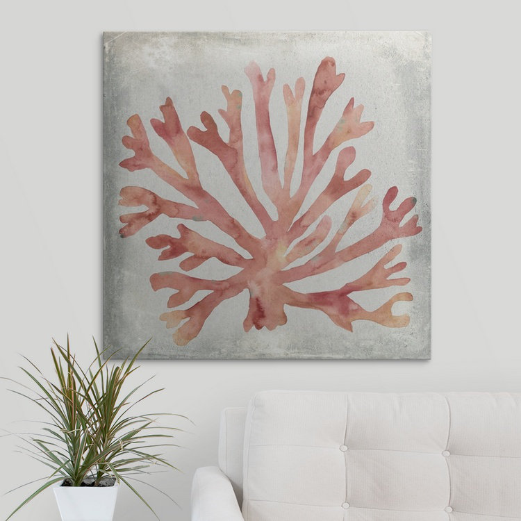 « corail iii » megan meagher, reproduction d’art, H 35 po x l 35 po x P 1,5 po, Toile