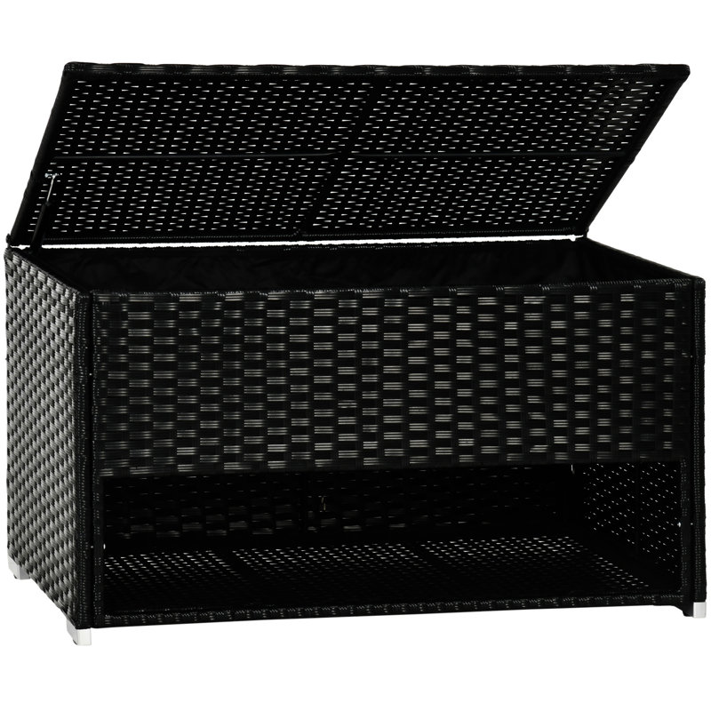 Boîte de rangement pour l'extérieur Outsunny, Noir