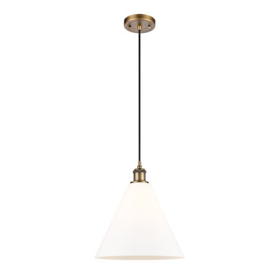 Luminaire suspendu conique à 1 lumière