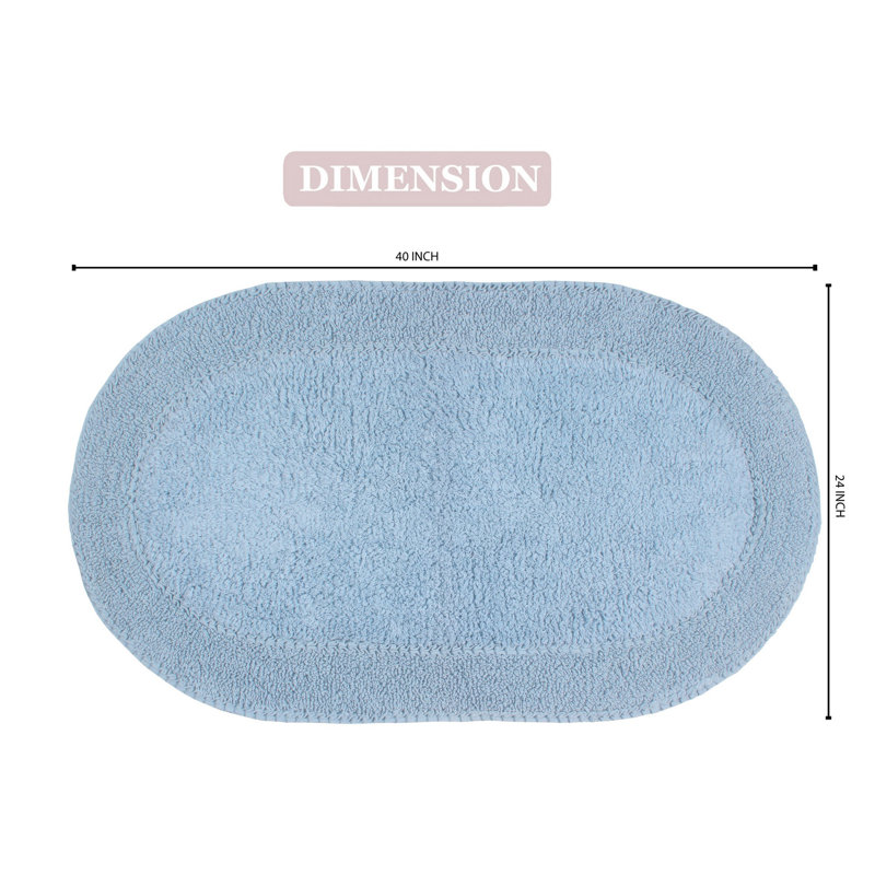 Tapis pour salle de bain 100% coton Double Ruffle Collection, L 24 po x L 40 po, Île Seymour Nord, Galapagos