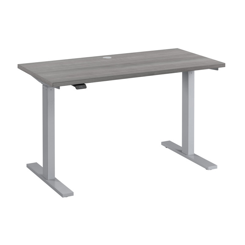Bureau debout à hauteur ajustable Move 60 Series, H 47,68 po x l 47,59 po x P 23,62 po, Gris platine / argent