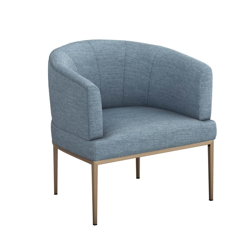 Fauteuil demi-tonneau Martine, Sergé de surf en polyester