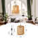 Plug in Pendant Light, Rattan Hanging Lights with Plug in Cord 15ft Dimmable Cord