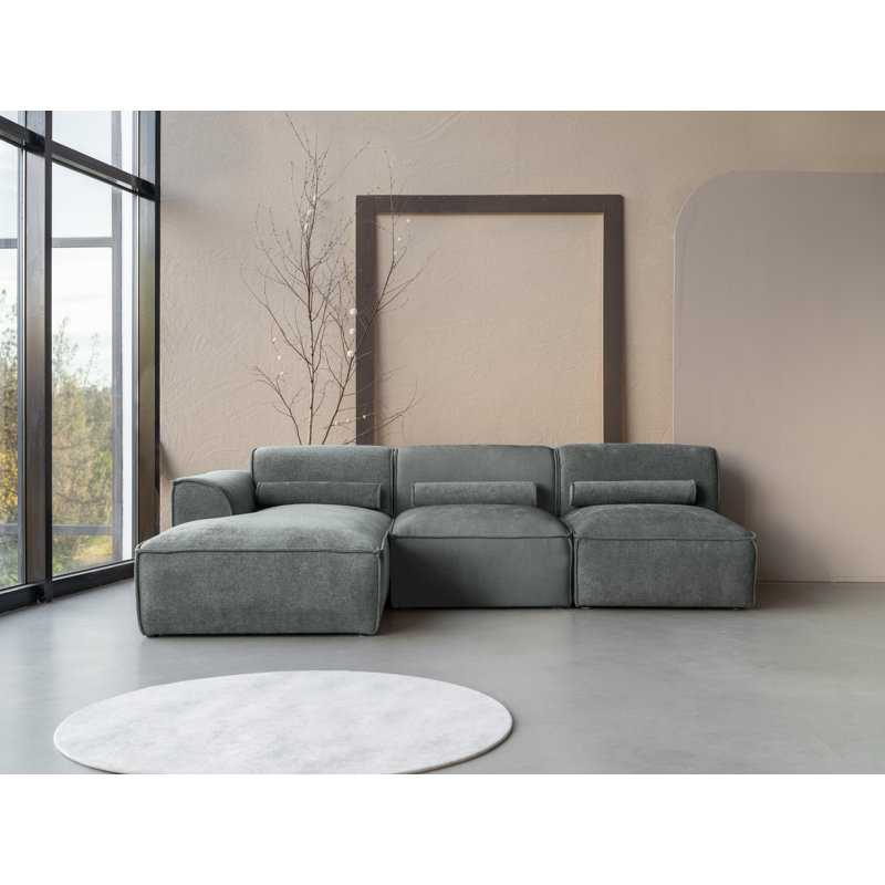 Flex Felix 3 Seater Corner Sofa , Olive, Left Hand Facing