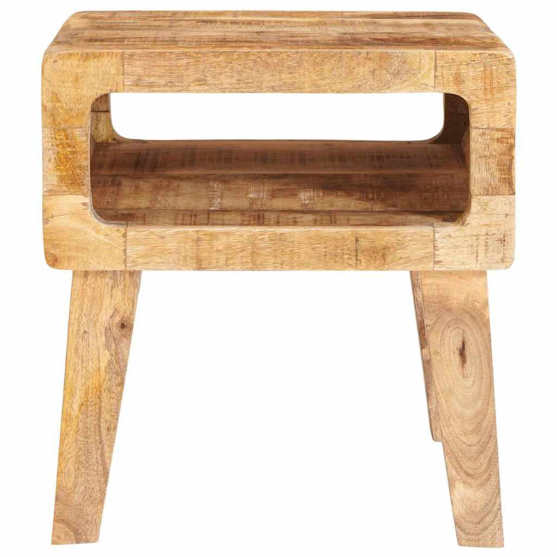 Solid Wood End Table, Light Natural