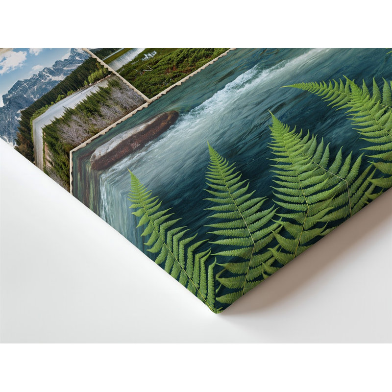 Reproduction d'art sur toile, "Un collage vibrant qui célèbre la beauté de la nature", H 30 po x l 20 po
