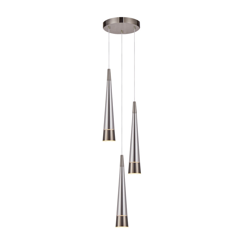 Luminaire suspendu 3 lumières Sunnyvale, Noir perle