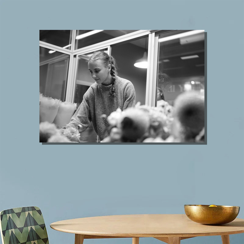 Industrial Worker in Factory for Industrial Decor, 12" H x 18" W