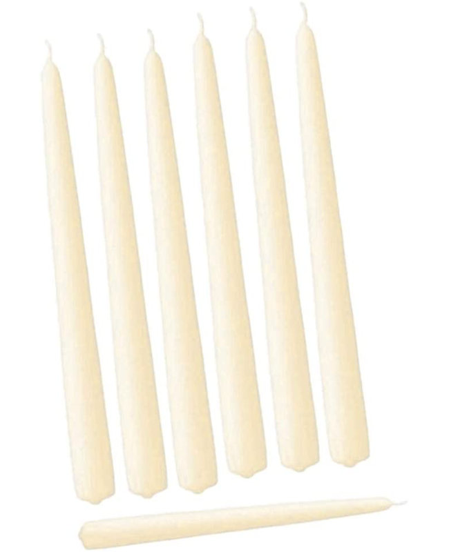 Unscented Taper Candle, 10" H x 0.875" W x 0.875" D, Light Blue