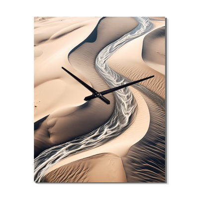 Eternal Dunes Desert Rivers - Desert Wall Clock
