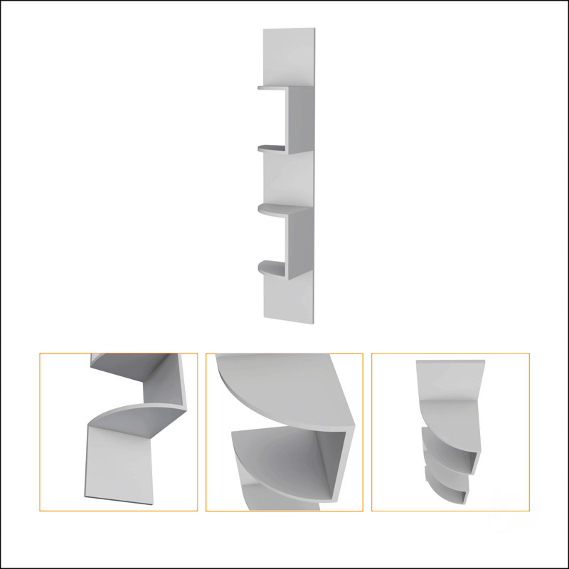 Full-Wall Floating Shelf, White