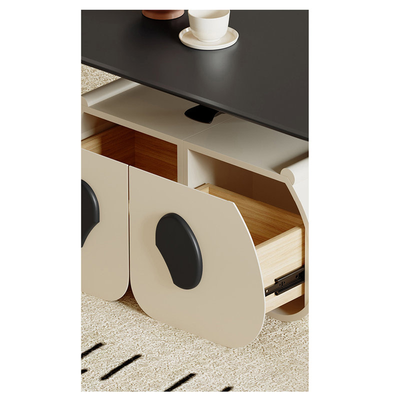 Table basse de style moderne et minimaliste, H 27,6 po x L 47,2 po x l 23,6 po