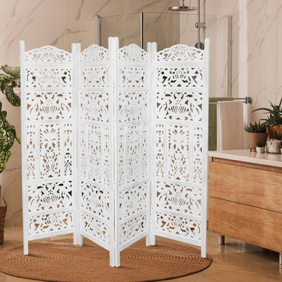 Broomsedge 200 cm W x 180 cm H 4 - Panel Folding Room Divider