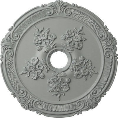 Endurathane Attica with Rose Ceiling Medallion, 26"OD x 3 3/4"ID x 1 1/2"P (Fits Canopies up to 4 1/2"), Factory Primed