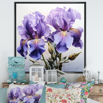 Mauve iris, splendeur réaliste - Art mural iris