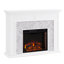 Hilmar White Electric Fireplace with 4700 BTU-2049024789