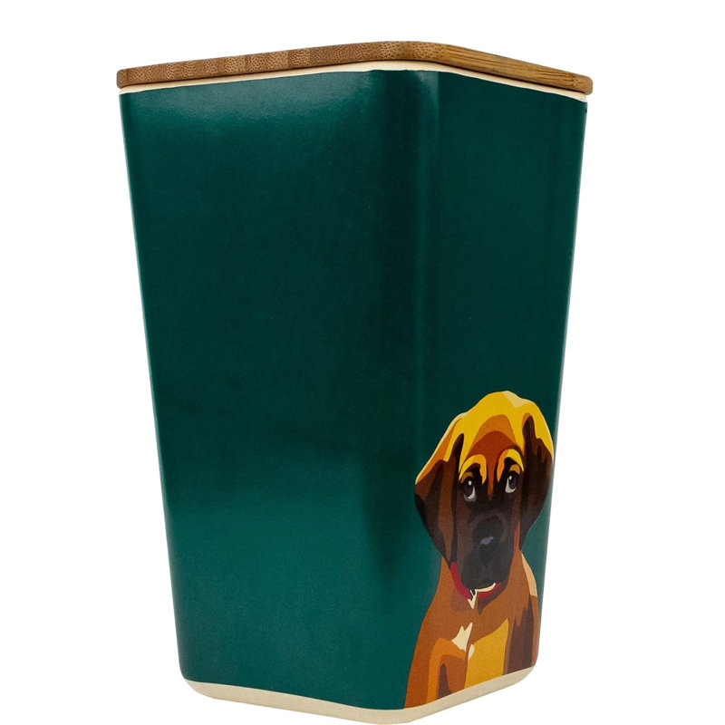 Green Bamboo Treat Jar