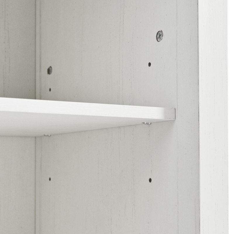 Îlot de cuisine roulant de style ferme de 147 cm (58 po) avec rangement, porte coulissante de style grange et panneau latéral en métal ajouré, 5 roulettes, étagère à épices et porte-verres, table d'îlot rabattable pour la cuisine, blanc