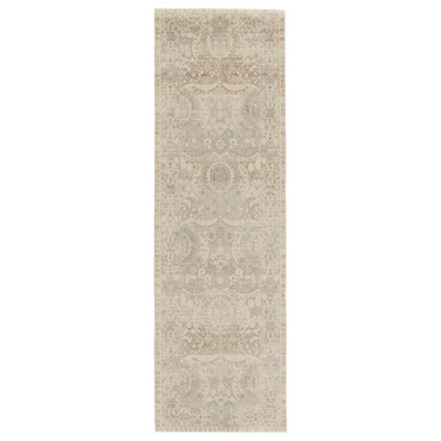 Tapis gris tissé à la machine Clint