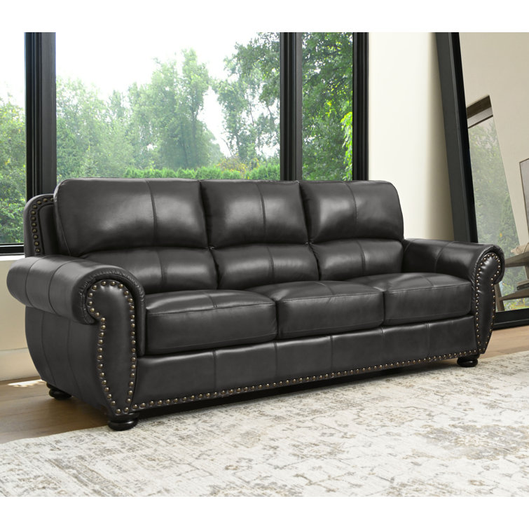 Lark Manor Arjana 85'' Leather Sofa | Wayfair