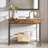 100Cm 2 Tier Rustic Console Table with 2 Drawers and Storage Shelf Entryway Living Room