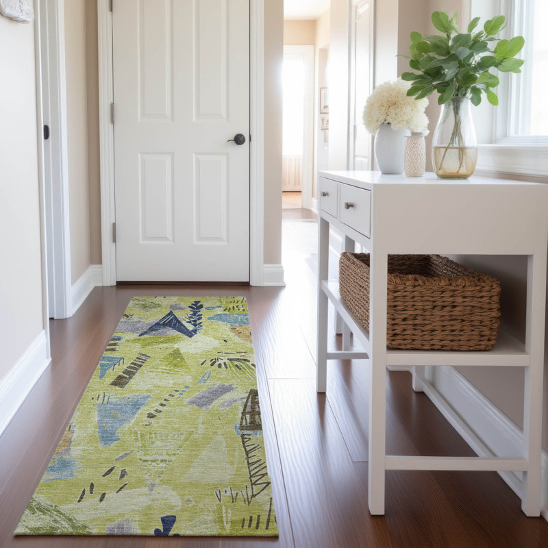 Premium Machine Washable Harjo AMF1573 Modern Rug, Runner 2'3" x 7'6"