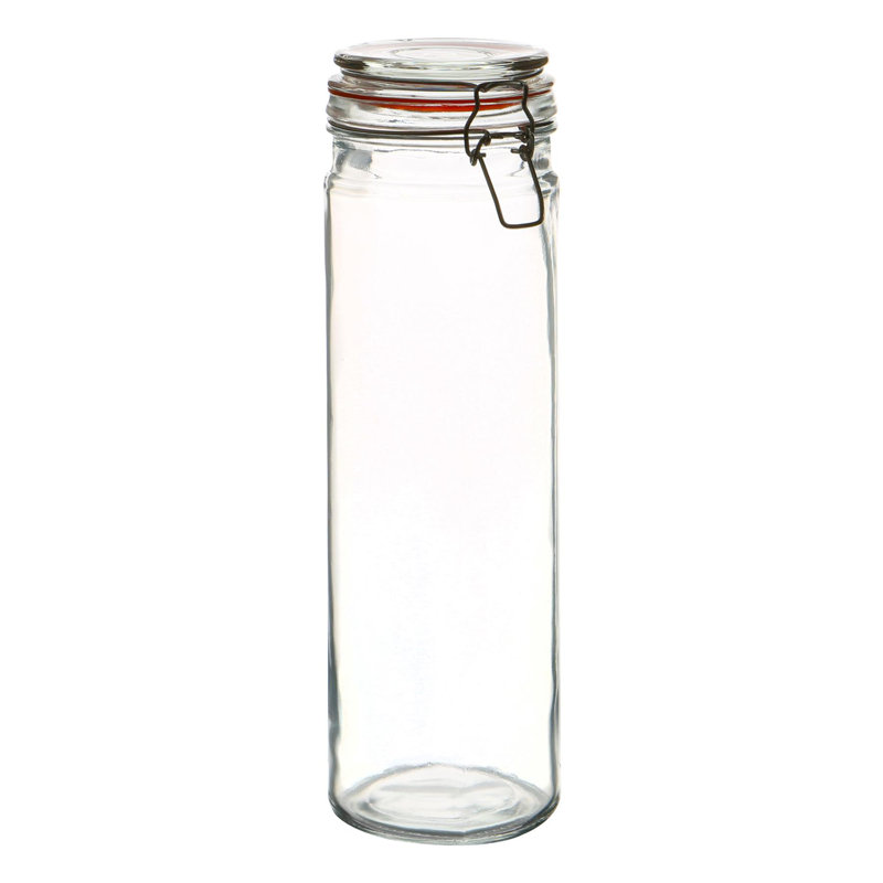 Argon Tableware - Glass Spaghetti Jar , Orange/Clear