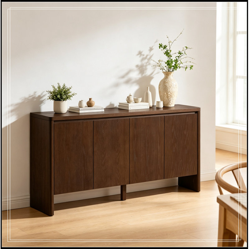 Conor avec 4 portes et tablettes ajustables, Walnut