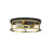 Transitional 3 Light Gold and Black Round Flush Mount-1628534435