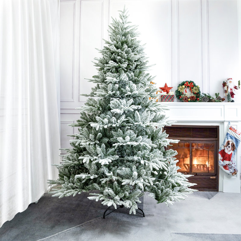 Pine Flocked Christmas Tree, 6'