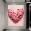 Impression sur toile romantique à motif de cœur rose et rouge texturé - Urban Studio-1361829461