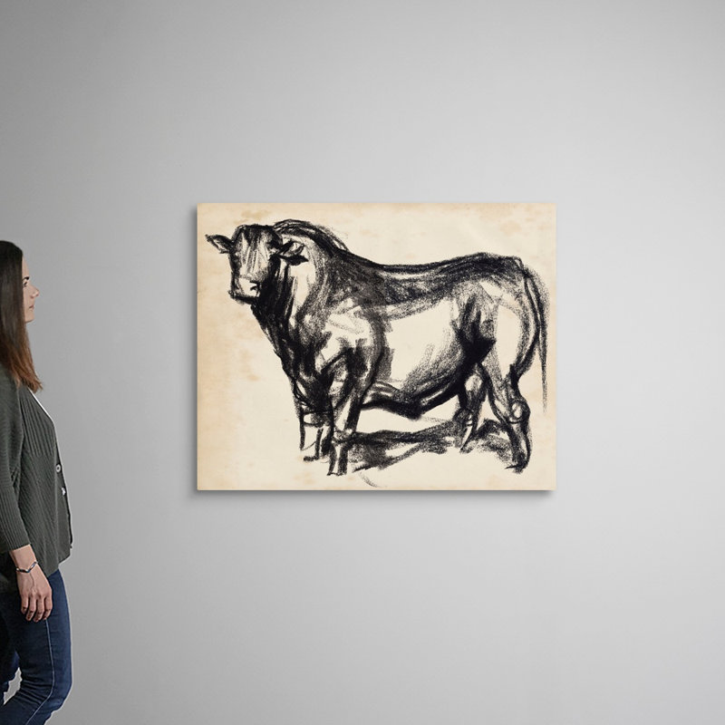 Black Angus II - reproduction d'art sur toile, H 36 po x l 45 po x P 1,25 po, Toile tendue