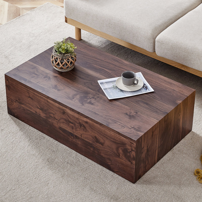 Table basse en panneau de fibres à densité moyenne 39,3 x 21,7 x 11,8 pouces - Design luxueux, décoration parfaite pour le salon.
