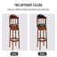 Tabourets de bar en cuir et cuir, chaise de bar pivotante à 360 degrés avec dossier, tabourets de bar à hauteur de comptoir-301665922
