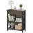 Guinna Industrial 3-Tier Bookcase With Drawer, Wood And Metal Low Bookshelf For Small Spaces, Living Room, Bedroom, Office-1137719865