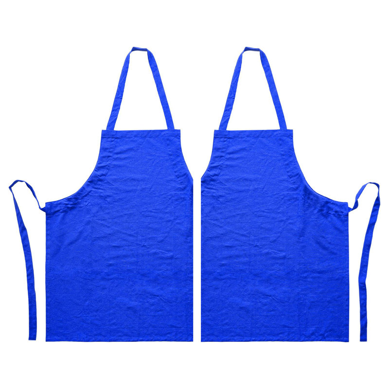 Solid Colour Bib Apron, Royal Blue, 2