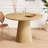 Finnerty Circular Dining Table with Wooden Base-110480662-111786370