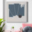 «Blue Felt IV», reproduction encadrée de qualité supérieure - prête à être accrochée-728687797-728687799-728687804