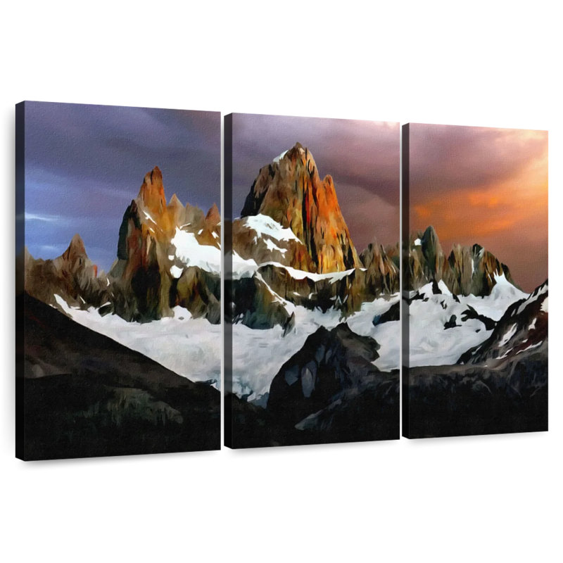 Alvord Fitz Roy Mountain Landscape, 32" H x 50" W