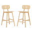 Ensemble de 2 tabourets de bar ergonomiques d'intérieur