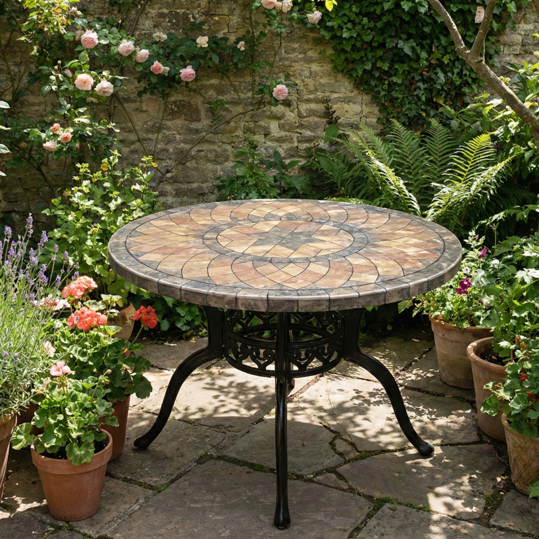 Round Outdoor Dining Table , 100cm W 100cm D