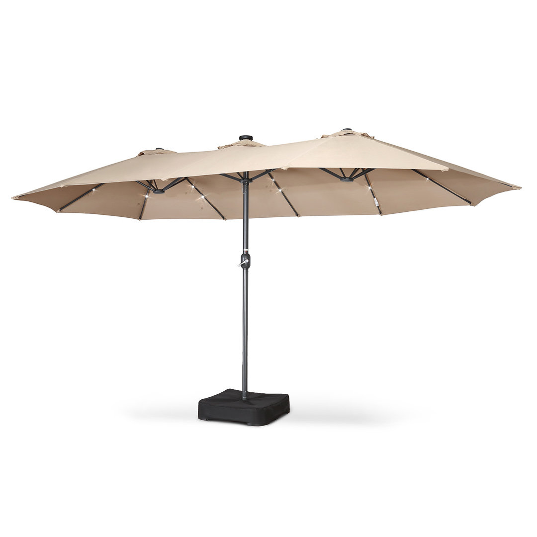 177'' Lighted Market Umbrella Home Zone Living Fabric 