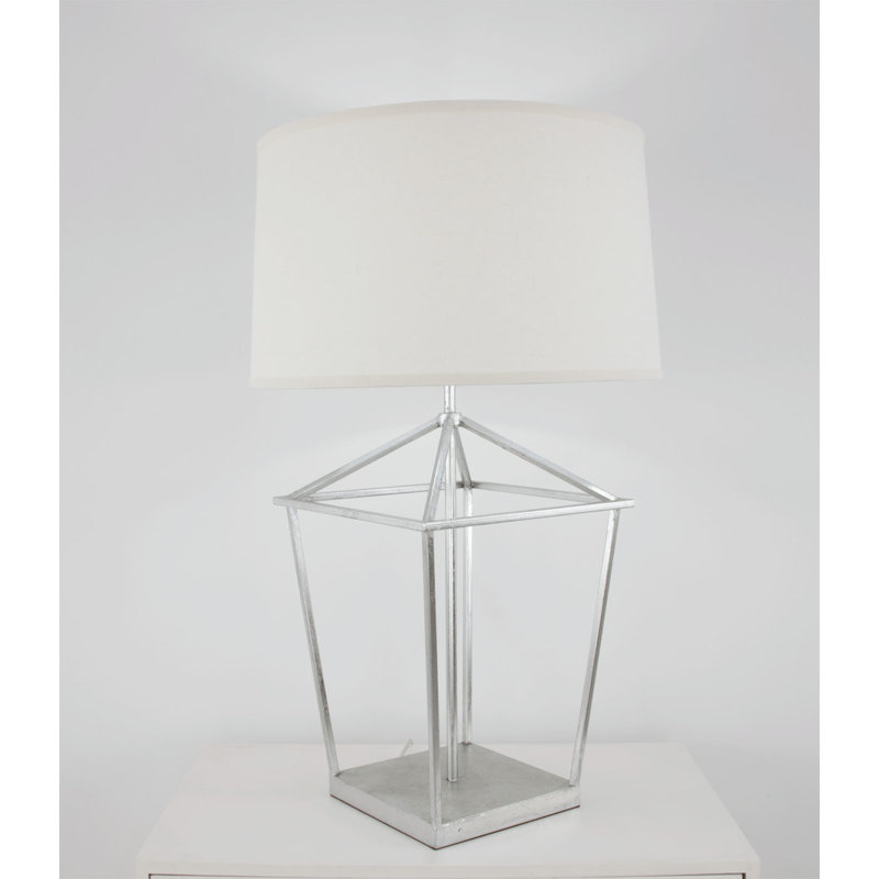 Dana Table Lamp, Antiqued Silver Leaf