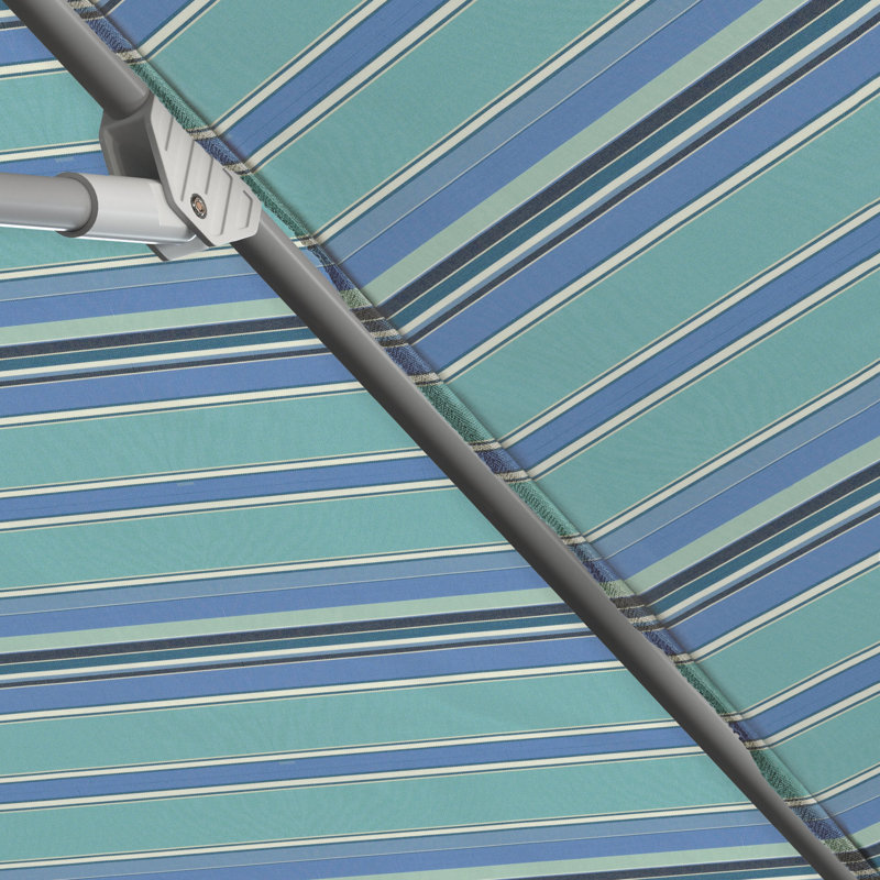 Parasol de marché 11 pi Lavinda, Sunbrella® Dolce à rayures oasis