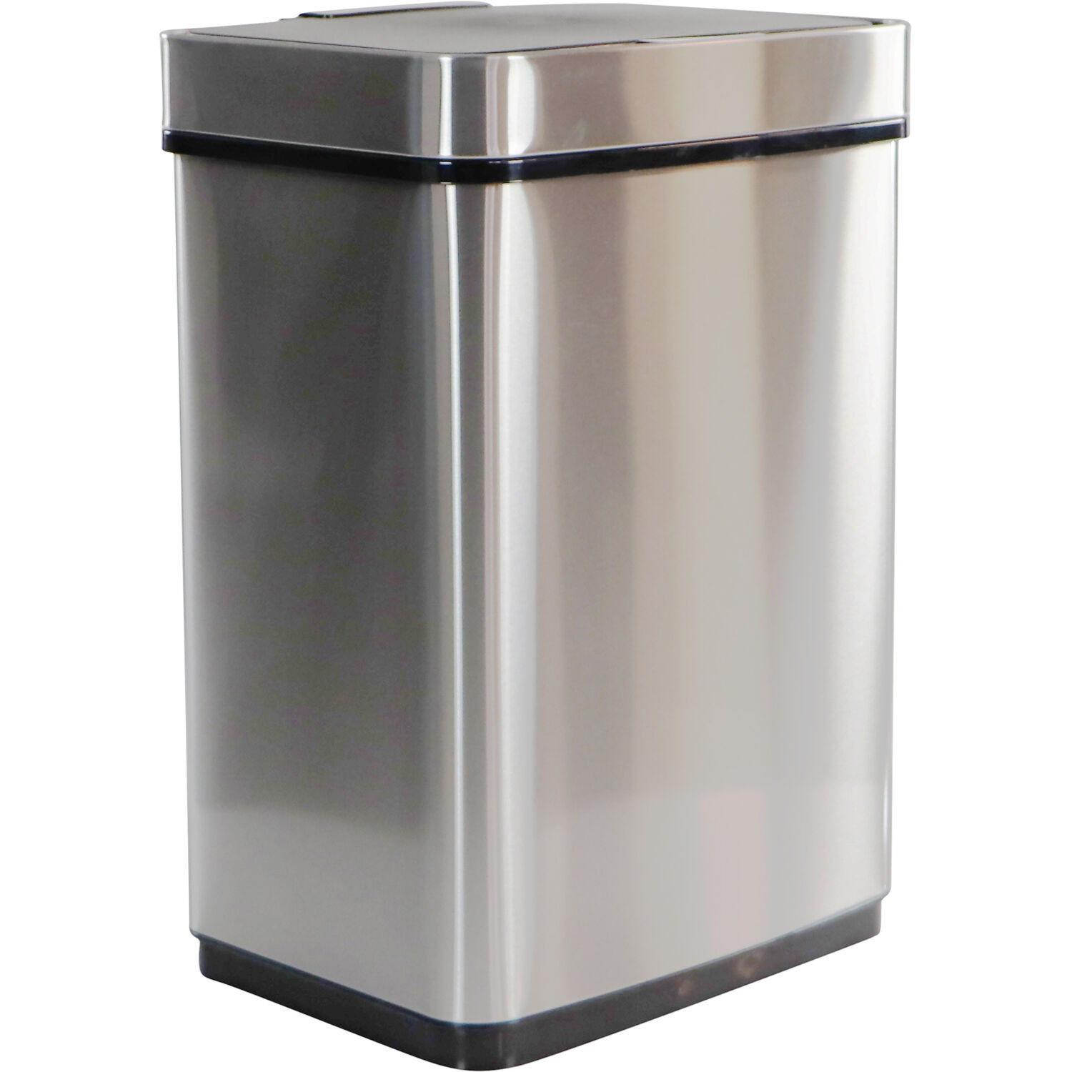 Hanover Home Hands-Free 13.2 Gallon Metal Trash Can with Fingerprint-Resistant Finish and Soft-Close Motion Sensor Lid