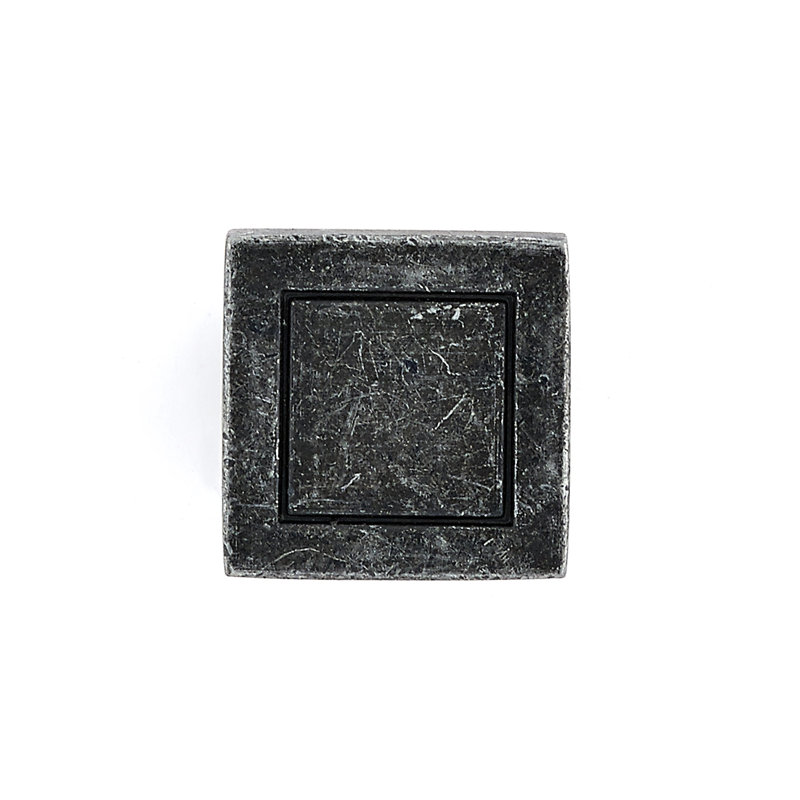 Poignée carrée de longueur 15/16 po Expression, Fer ancien, l 0,9 po