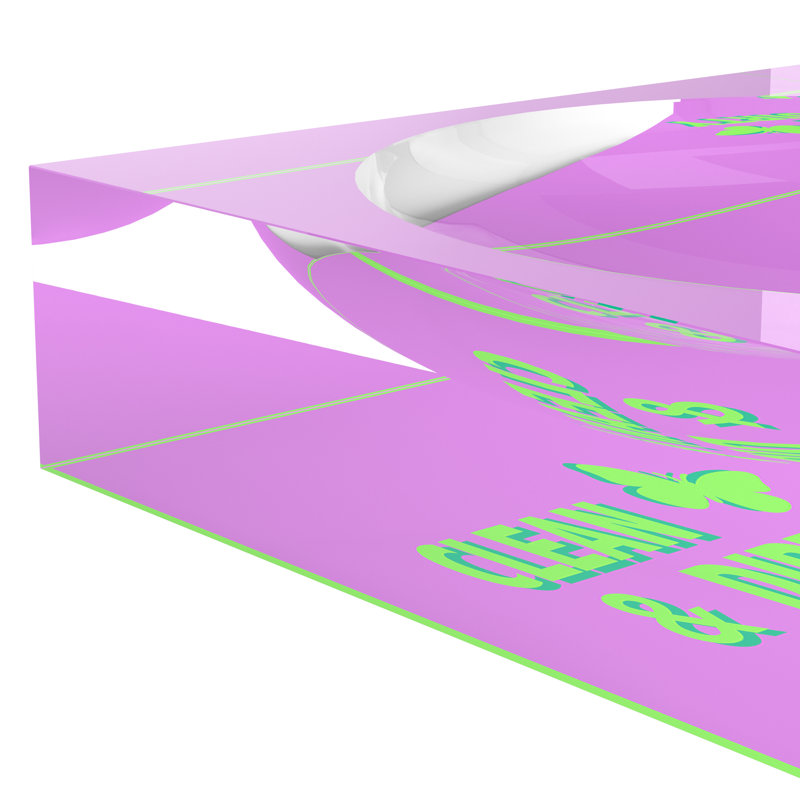 Decorative Tray, Lime Lilac, 6"W x 6"D x 2"H